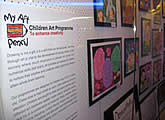 exhibition of children paintings & drawings done in art class