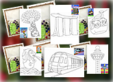 Christmas sale selling canvases printed with Singapore landmarks designed by My Art Pencil, SG50 special