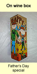 Father's Day special kids art class wine box painting